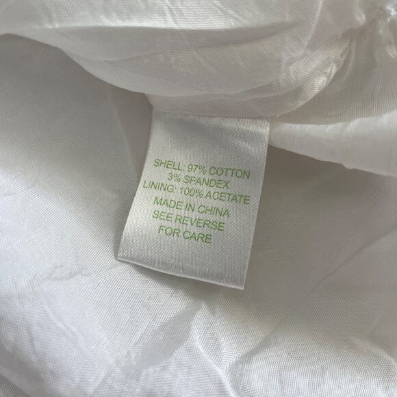 Lilly Pulitzer A-Line Mini Skirt in White - Size: 4 - Picture 6 of 6